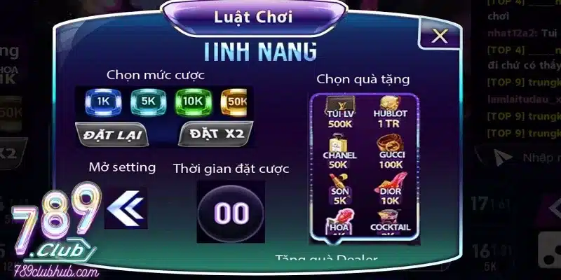 Luật chơi game tài xỉu online