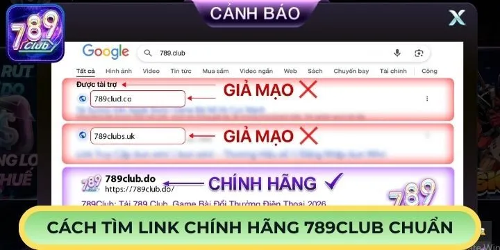 Hướng dẫn tìm link chính hãng 789Club hiệu quả