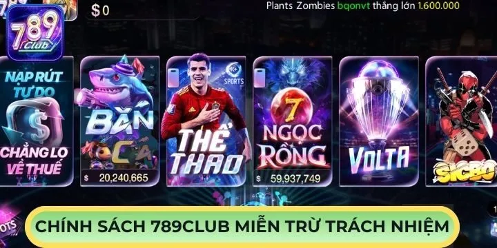 Các nội dung quan trọng về miễn trừ trách nhiệm 789club