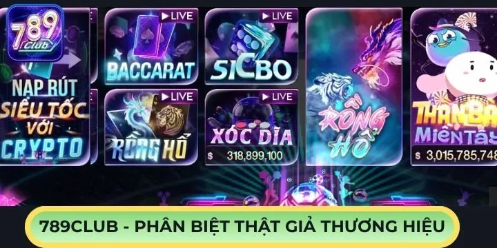 Xác nhận 789club chính thức nhờ tiêu chí chung