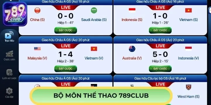 Hàng loạt những hình thức thể thao 789Club