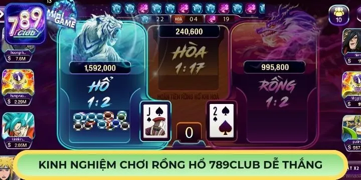 Một số kinh nghiệm tham gia Rồng Hổ 789club cần nắm rõ