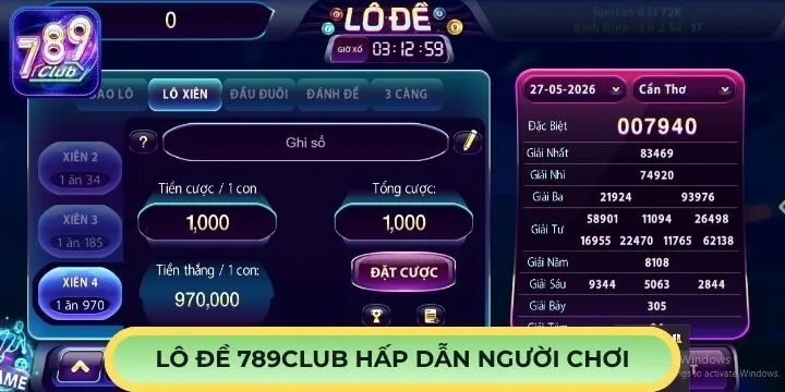 Lô Đề 789Club thu về hơn 5 triệu lượt chơi mỗi tháng