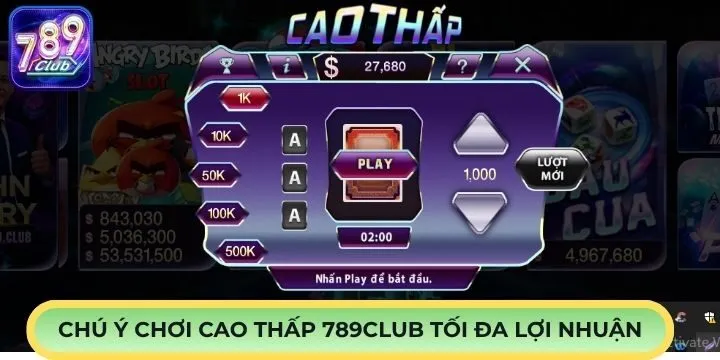 Chú ý khi chơi cao thấp 789Club tối đa lợi nhuận